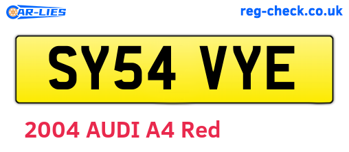 SY54VYE are the vehicle registration plates.