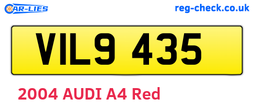 VIL9435 are the vehicle registration plates.