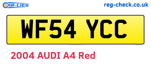 WF54YCC are the vehicle registration plates.