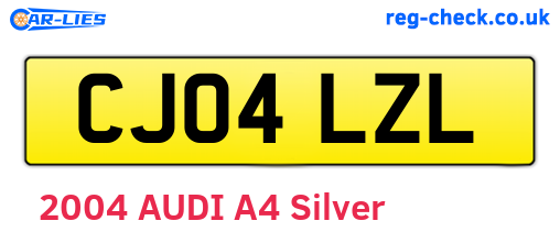 CJ04LZL are the vehicle registration plates.