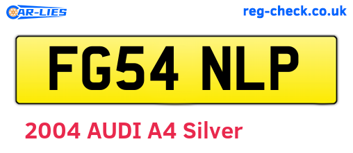 FG54NLP are the vehicle registration plates.