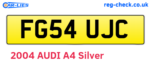FG54UJC are the vehicle registration plates.