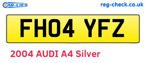 FH04YFZ are the vehicle registration plates.