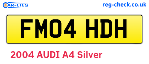 FM04HDH are the vehicle registration plates.