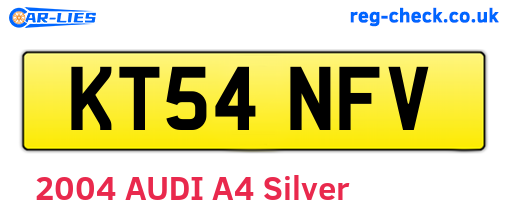 KT54NFV are the vehicle registration plates.
