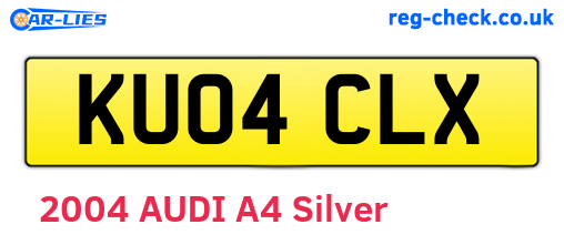 KU04CLX are the vehicle registration plates.