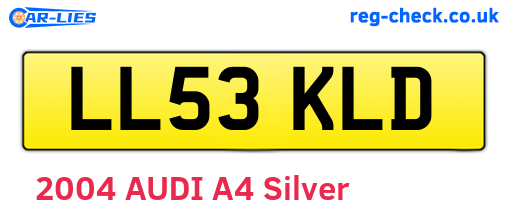 LL53KLD are the vehicle registration plates.