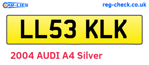 LL53KLK are the vehicle registration plates.