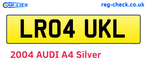 LR04UKL are the vehicle registration plates.