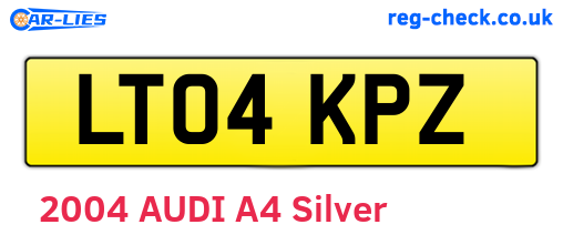 LT04KPZ are the vehicle registration plates.