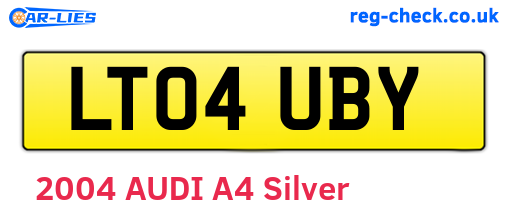 LT04UBY are the vehicle registration plates.