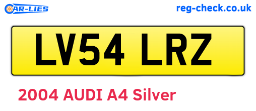 LV54LRZ are the vehicle registration plates.