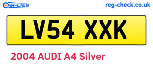 LV54XXK are the vehicle registration plates.