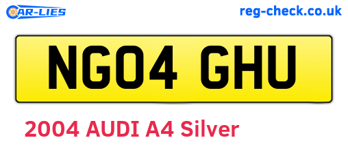 NG04GHU are the vehicle registration plates.