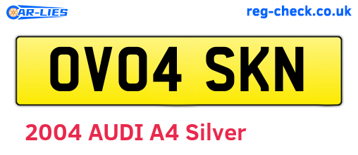OV04SKN are the vehicle registration plates.