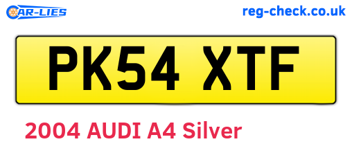PK54XTF are the vehicle registration plates.