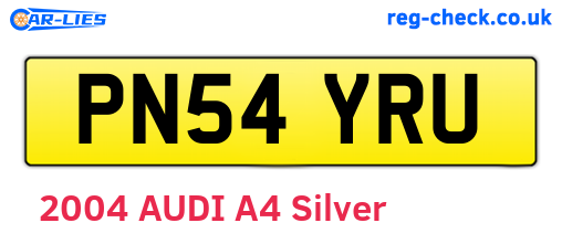 PN54YRU are the vehicle registration plates.