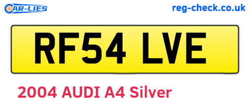 RF54LVE are the vehicle registration plates.