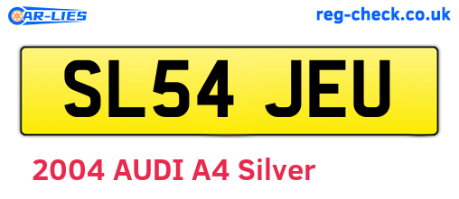 SL54JEU are the vehicle registration plates.
