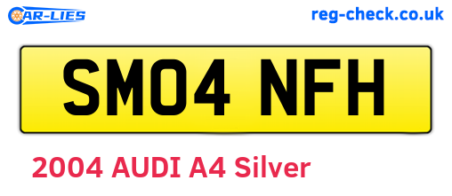 SM04NFH are the vehicle registration plates.