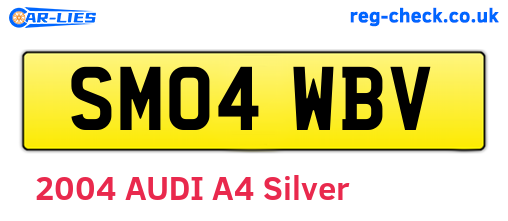 SM04WBV are the vehicle registration plates.