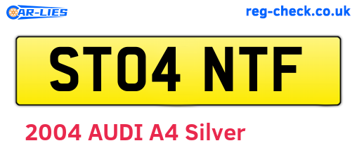 ST04NTF are the vehicle registration plates.