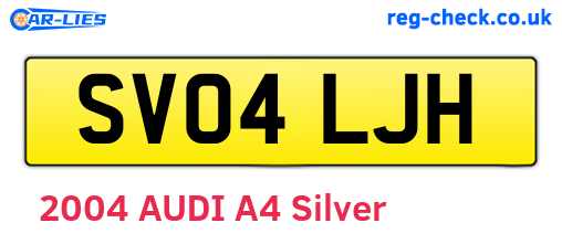 SV04LJH are the vehicle registration plates.