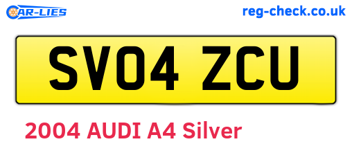 SV04ZCU are the vehicle registration plates.