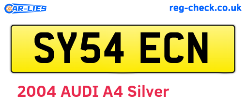 SY54ECN are the vehicle registration plates.