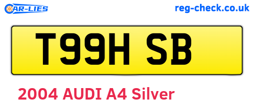 T99HSB are the vehicle registration plates.