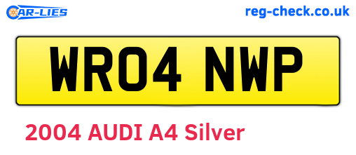 WR04NWP are the vehicle registration plates.