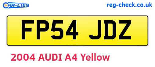 FP54JDZ are the vehicle registration plates.