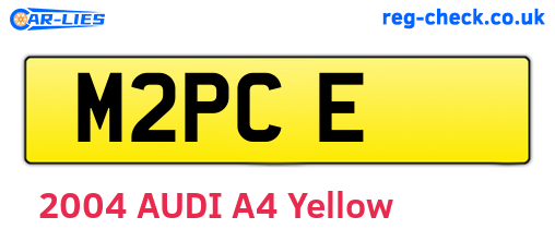 M2PCE are the vehicle registration plates.