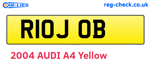 R10JOB are the vehicle registration plates.