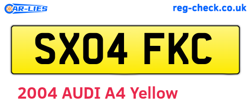 SX04FKC are the vehicle registration plates.