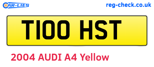 T100HST are the vehicle registration plates.