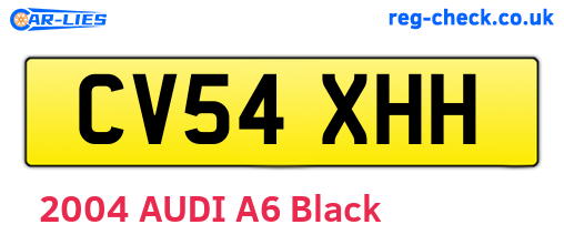 CV54XHH are the vehicle registration plates.