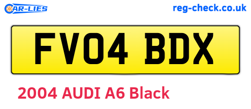 FV04BDX are the vehicle registration plates.