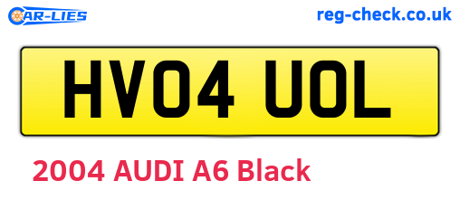 HV04UOL are the vehicle registration plates.