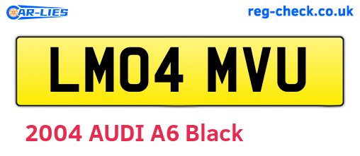 LM04MVU are the vehicle registration plates.