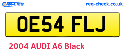 OE54FLJ are the vehicle registration plates.
