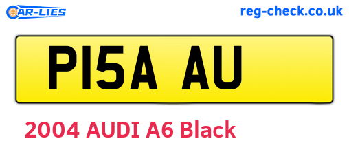 P15AAU are the vehicle registration plates.