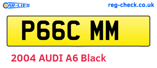 P66CMM are the vehicle registration plates.