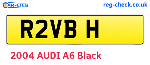 R2VBH are the vehicle registration plates.
