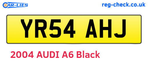 YR54AHJ are the vehicle registration plates.
