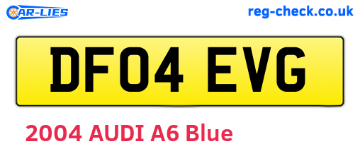 DF04EVG are the vehicle registration plates.