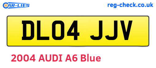 DL04JJV are the vehicle registration plates.