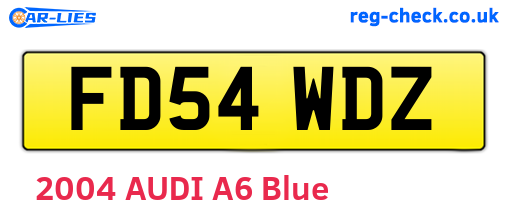 FD54WDZ are the vehicle registration plates.
