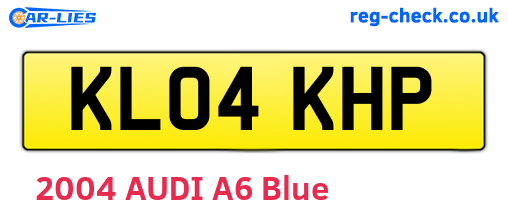 KL04KHP are the vehicle registration plates.