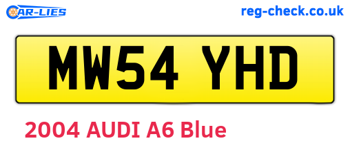 MW54YHD are the vehicle registration plates.